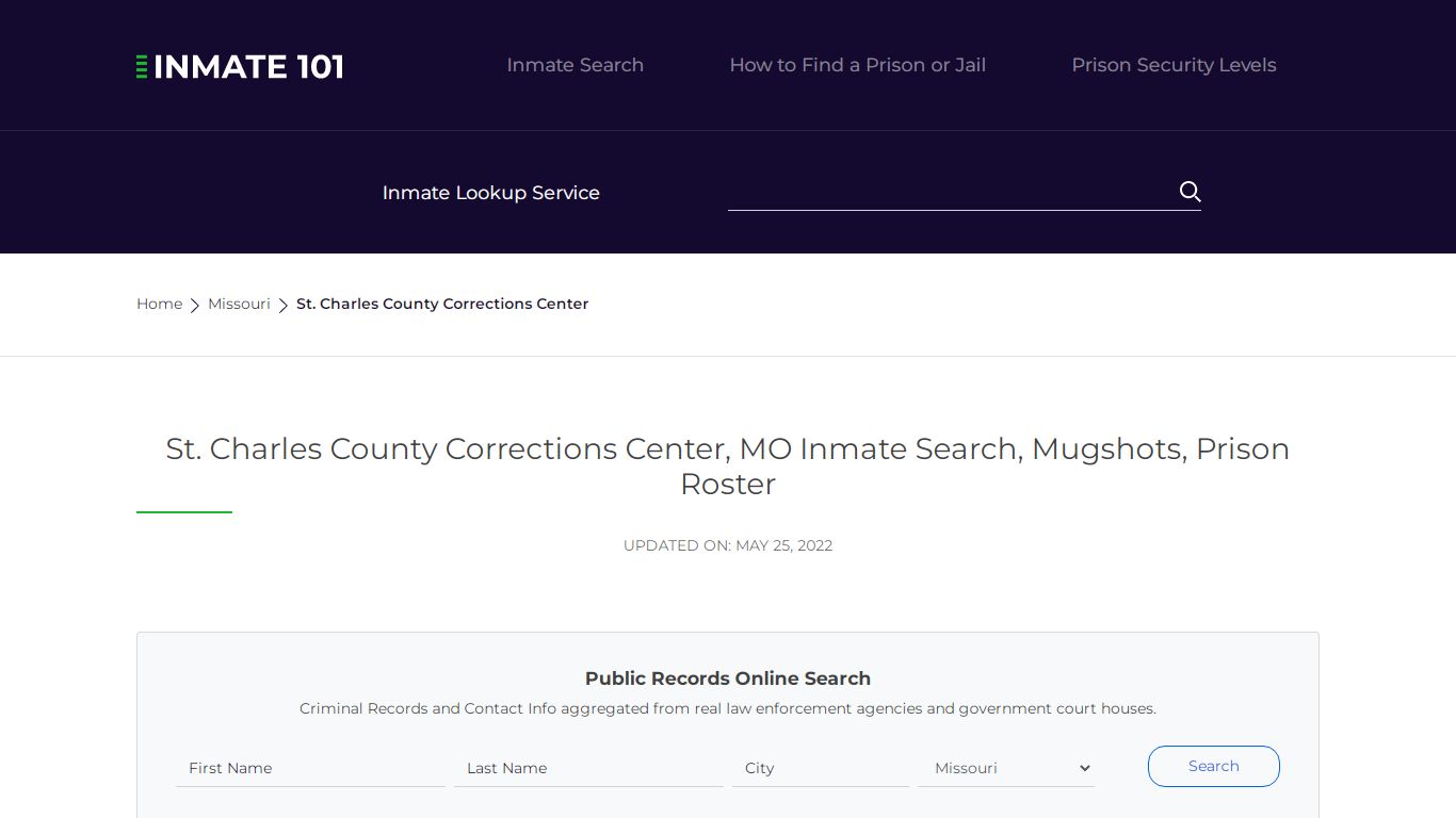 St. Charles County Corrections Center, MO Inmate Search ...